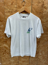 Vintage 90s Single Stitch Tennis T-Shirt - Size L - White - Graphic Tee